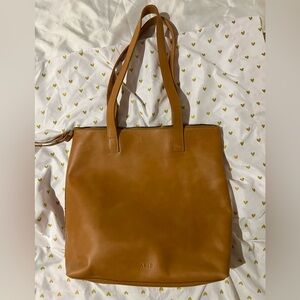 Able Elvira Large Top Zip Leather Tote